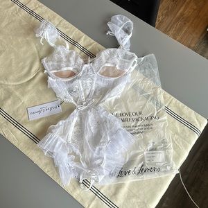 Lace Heart Embroidery Teddy For Love and Lemons